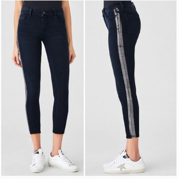 DL1961 Premium Denim Florence Crop Mid Rise Skinny Leg Denim Jean in Otis 24 - Picture 1 of 10